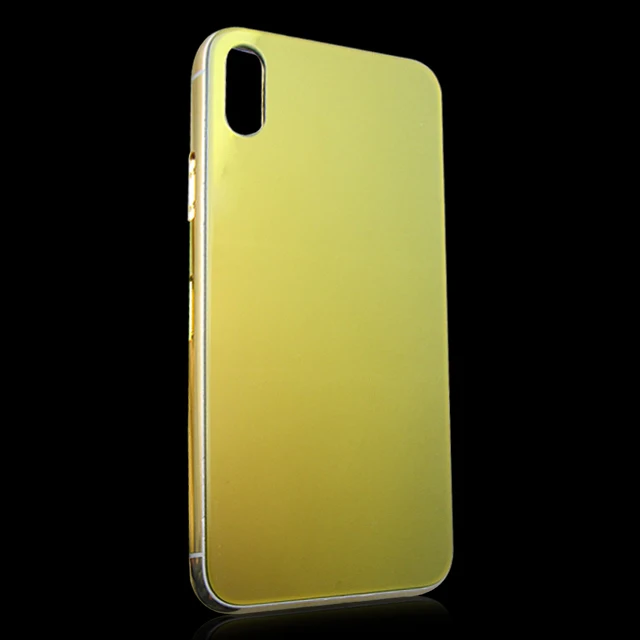 Custom gold frame with glass back plate for iPhone X