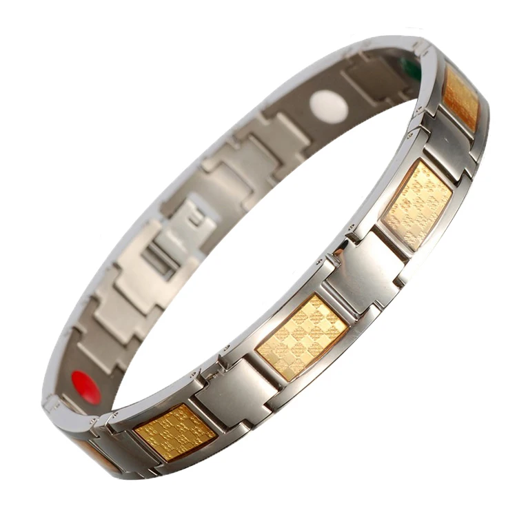 

Energinox Mens Gold Simple Healthy Magnetic Bracelet