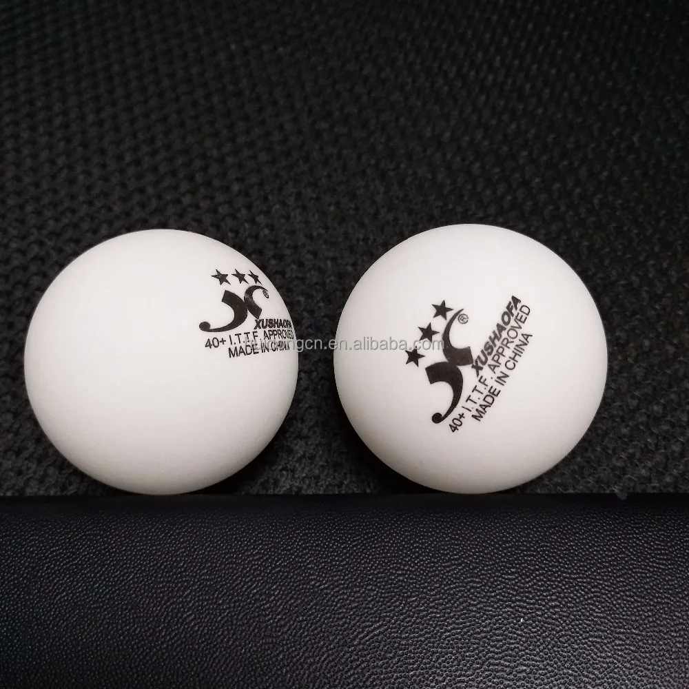 

wholesale ITTF match Plastic table tennis ball with printing 3 Star XUSHAOFA brand white ping pong ball wholesale for match, Customized pms