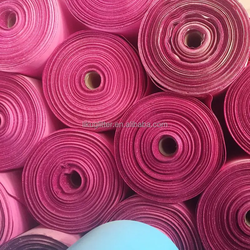 
glitter EVA Foam wholesaler in roll rose red color Bulk eva foam diy glitter eva sheet 