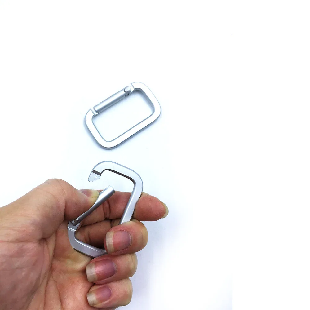 Square-shaped Aluminum Carabiner Outdoor Multi-function Metal Key Chain Hook