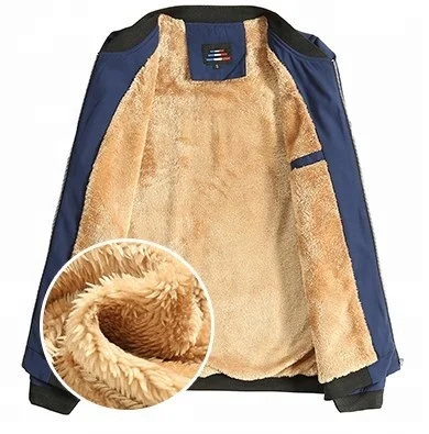 

In-Stock Winter Jacket Thick Warm Plush Lining Outerwear Fleece Solid Coat, Black;dark blue;army green