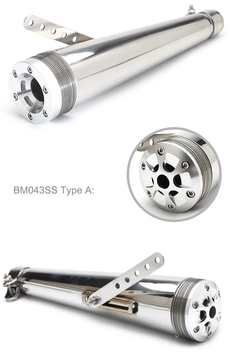 Vintage Stainless Steel Motorcycle Exhaust Muffler For Classic,Chopper