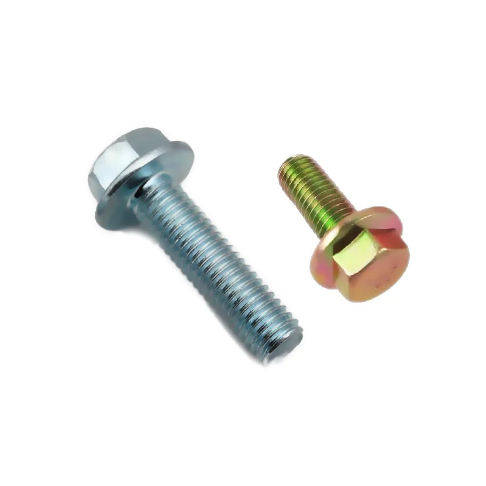 
Carbon steel Hexagon bolts with flange head grade 4.8 6.8 8.8 Zinc plated fasteners supplier 