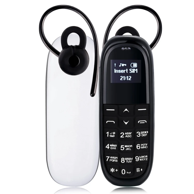 

AIEK KK1 Mini Mobile Phone, Russian Keyboard Hands Free Bluetooth Dialer Headphone MTK6261DA Anti-Lost Single SIM Network: 2G