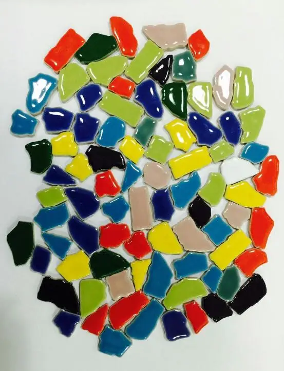 Glazed irregular loose ceramic mosaic