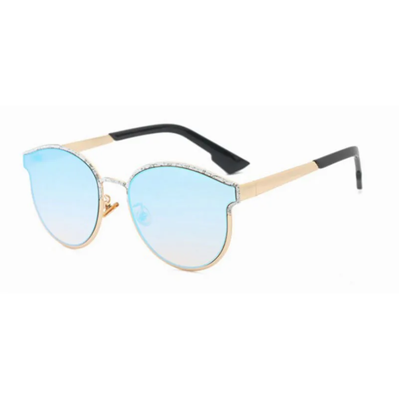 

womens sunglasses trendy polarized lenses colored mirrored metal frame