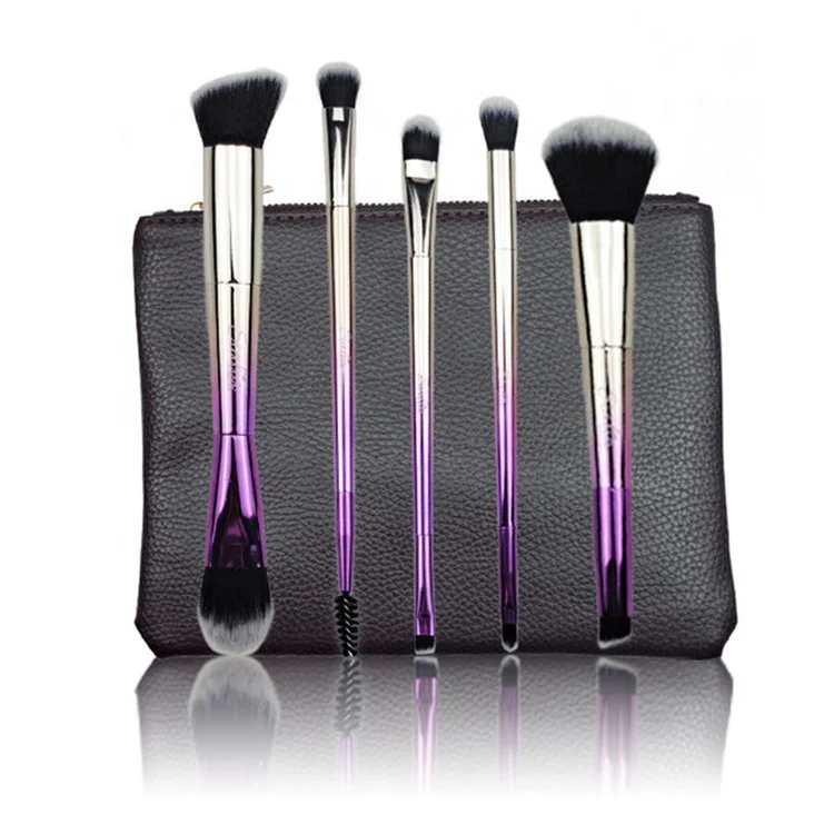 

Double Ended 5pcs Travel Set Brush Makeup Natural Hair, Customized color