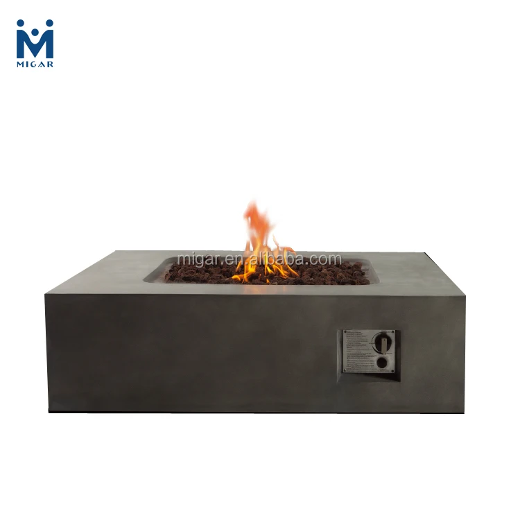 42 Inch Square Concrete Outdoor Propane Fire Pit 50000btu Buy