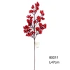 Red berries branch Christmas floral pick wholesale #85011