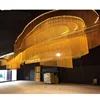 Hanging gold metal aluminum chain link curtain for room divider