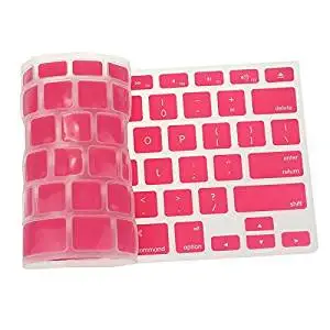 YoBest Silicone Keyboard Cover protector Skin for Apple Macbook Pro MAC 13 15 17-Pink