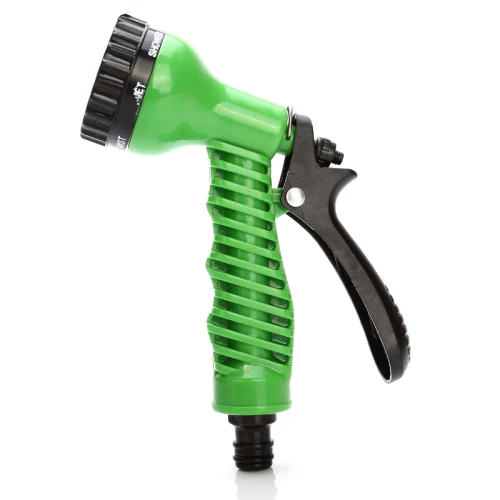 Plastic 7 pattern water hose nozzle for garden