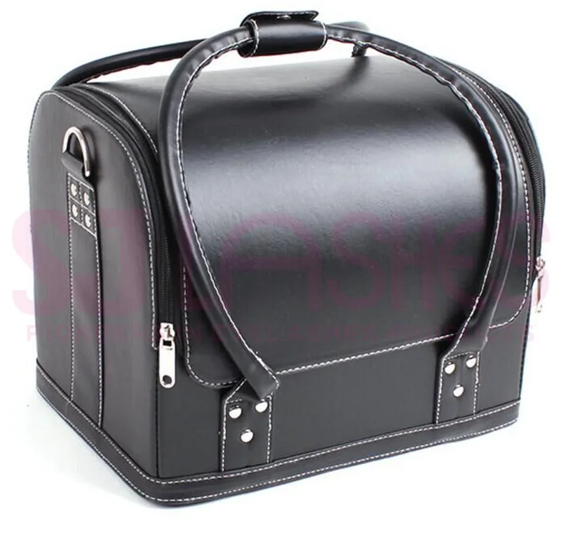 

Luxury Makeup Bag PU Leather Handbag Eyelash Carry Kit Bag