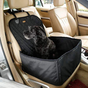 Image of 2 in 1 Delux Pet Seat Cover Waterproof Dog Car Front Seat Crate Cover