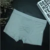 Modal hollow breathable bamboo fiber pure color comfortable four corners men boxers