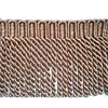 HOME DECOR ACCESSORIES 4.5 INCH LONG BROWN AND GOLD BULLION TASSELS FRINGE TRIM WHOLESALE