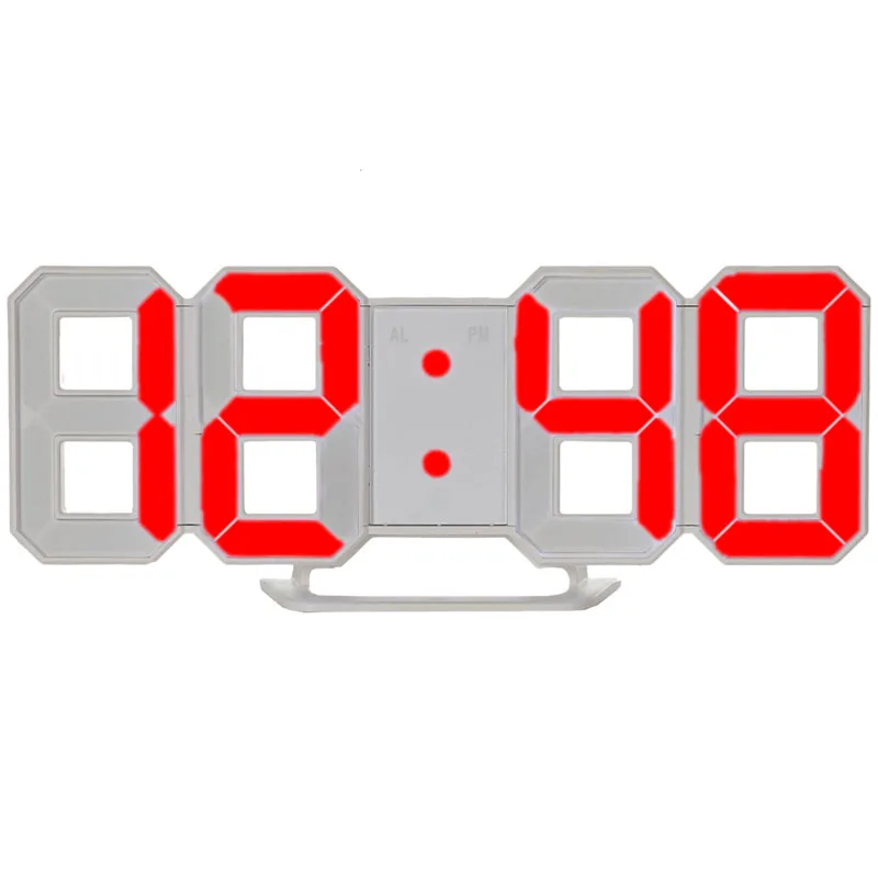 

Big LED display Alarm Clock with Bed Shaker, White;green;blue