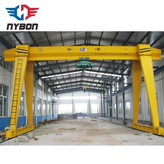 Single girder Junkyard gantry crane 5t with grab