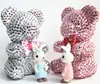 25cm diamond teddy rose bear wedding gift home decor holiday gift diamond rhinestone bear