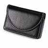 Leather Business Name Card Holder Case Wallet Credit Card Book with Magnetic Shut Black