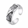 2017 European Style Sterling Silver Jewelry Round Open Ring New Design Women Accessory Divided X Silver Adjustable Ring