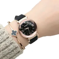 

2019 AliExpress New Fashion Gogoey Brand Rose Gold Leather Watches Women Ladies Casual Dress Quartz Wristwatches Reloj Mujer