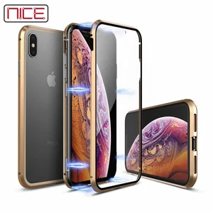 Ultra Slim Metal iPhone Case Clear Tempered Glass Back