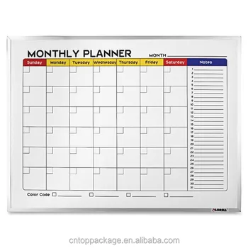 Custom Erasable/dry Erase Monthly Wall Planner/schedule Chart Calendar ...