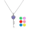 Silver Plated Replaced Ball Heart Hollow Out Shaped Openable Locket Key Pendant Essential Oil Diffuser Aromatherapy Necklaces