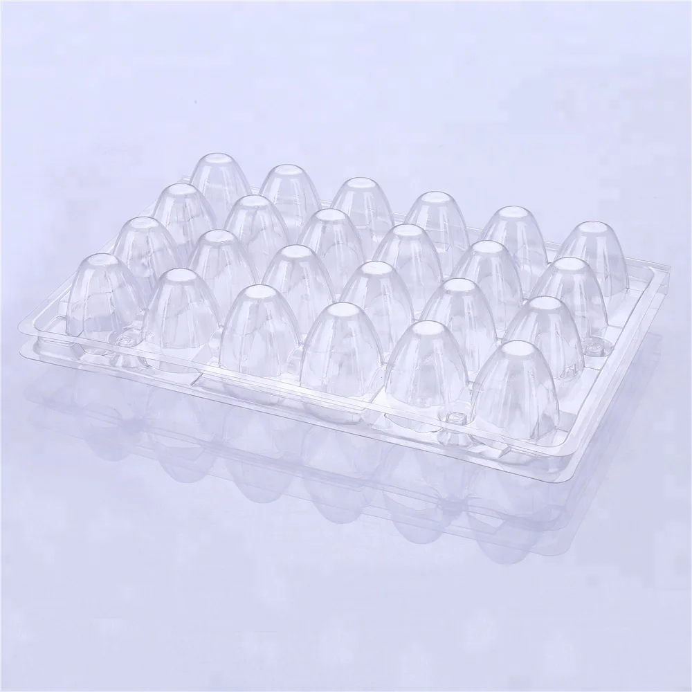 
factory price clear disposable plastic PVC quail egg tray for supermarket 