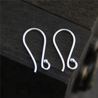 

Real 100% 925 Pure Silver Top Quality Earrings Findings For DIY Jewelry Ear Hook Earwires Accessory