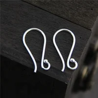 

Real 100% 925 Pure Silver Top Quality Earrings Findings For DIY Jewelry Ear Hook Earwires Accessory