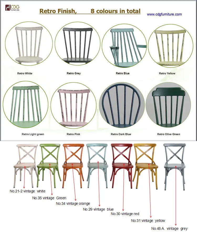 Rustic Style Chair Metal Cross Back X Back Restaurant Cafe ...