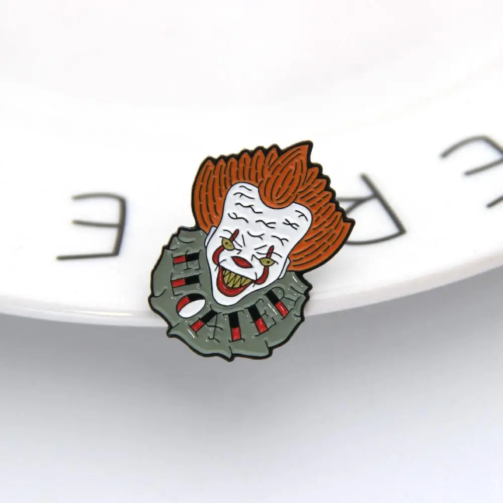 

Horror Movie Clown Brooch Stephen King's IT Cartoon Enamel Pin