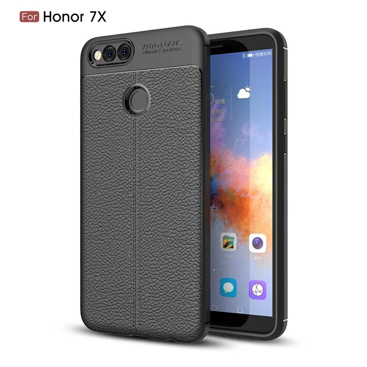 

For Huawei Honor 7X case, litchi texture mobile phones soft tpu case for Honor 7X