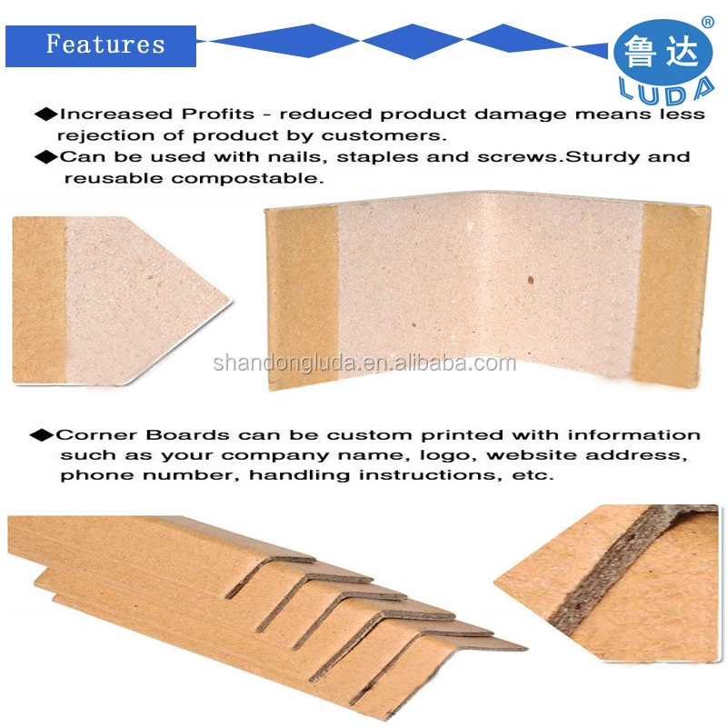 Shandong Export Packaging With L-shaped Paper Wrap Angle