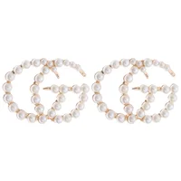 

New Ladies Fashion Classic Charm Pearl Brand Earrings Exquisite Rhinestone Big Women Earrings Jewelry Factory