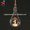 decorative hanging bulb shaped glass tea light votive candle holder