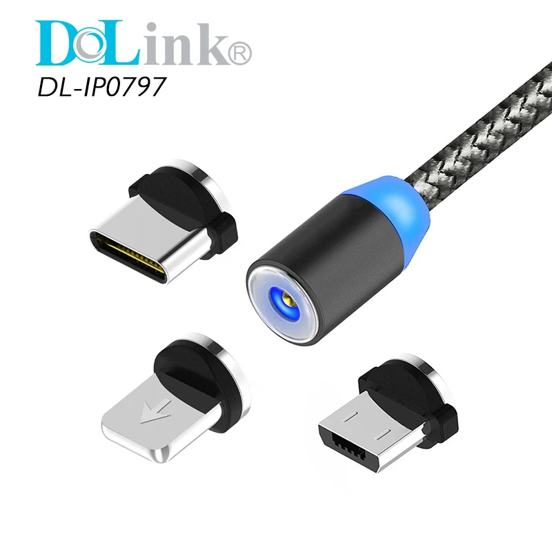 Wholesale Cheap Universal Standard Type-C Micro 3 In 1 Nylon Braided Alloy Data Cord Magnetic Charging USB Cable For iPhone