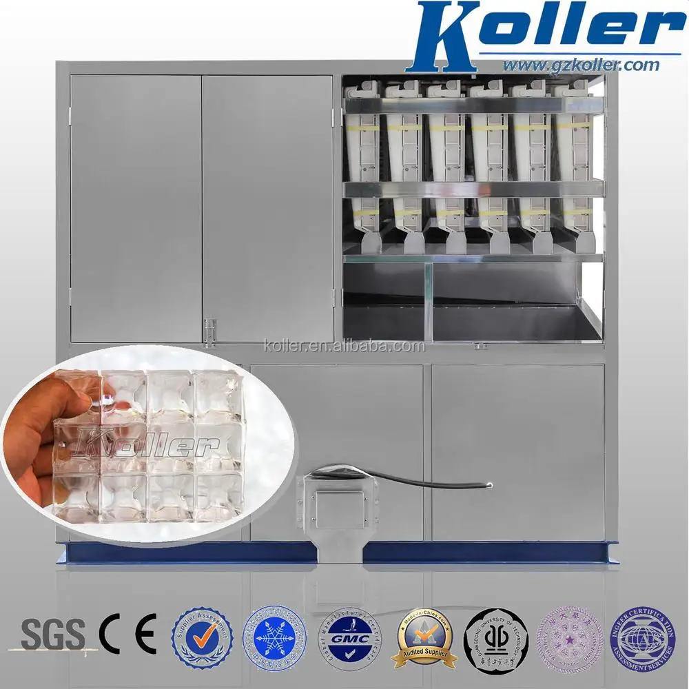 Koller Ice Machine 3 Tons Ice Cube Making Machine Cv3000 With Crystal