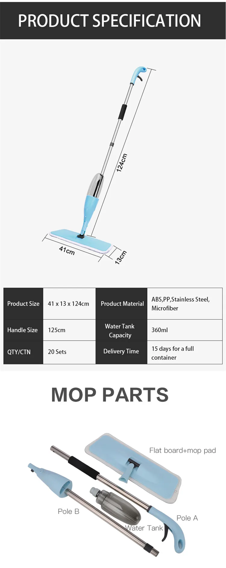 House Cleaning Tools Magic Easy Mop Wet & Dry Best Refillable Spray Mop Buy Mop,Easy Mop Wet