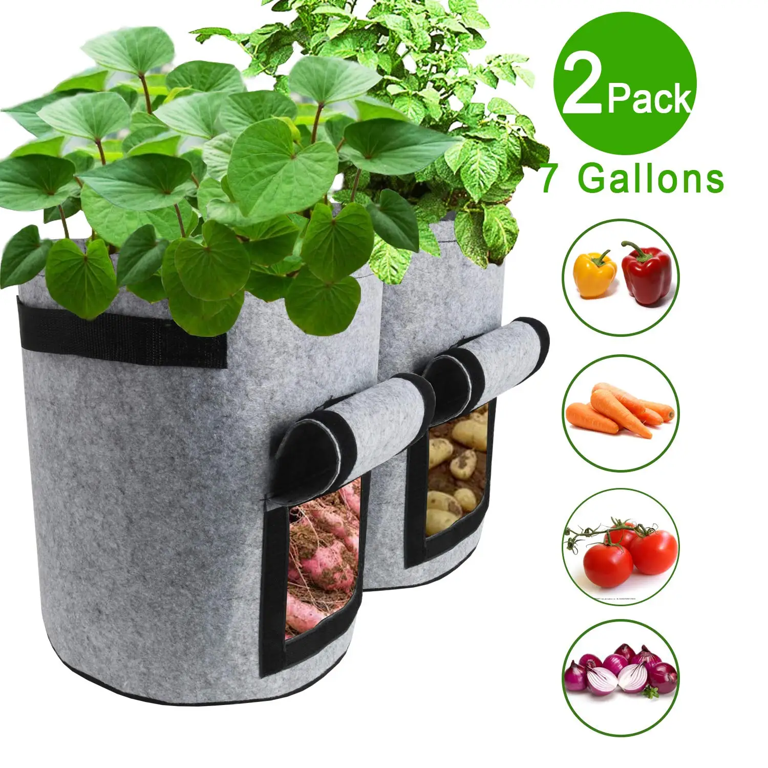 Felt Potato Grow Bags 2 Pack 10 Gallon Planting Pouch Fabric Pots Buy