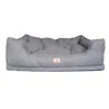 Factory wholesale dog sofa memory foam bed with zipper