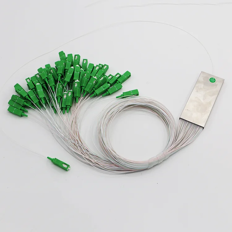 1270nm 1610nm 1x2 1x4 1x8 1x16 1x32 single mode APC steel tube fiber optical PLC splitter