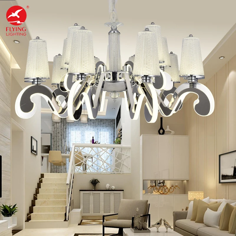 Flyinglighting Pakistan Bangladesh Luxury Crystal Modern Chandelier For High Ceilings Buy Glass Shade Squar Muffin Hotel Chandeli Industri Pendant