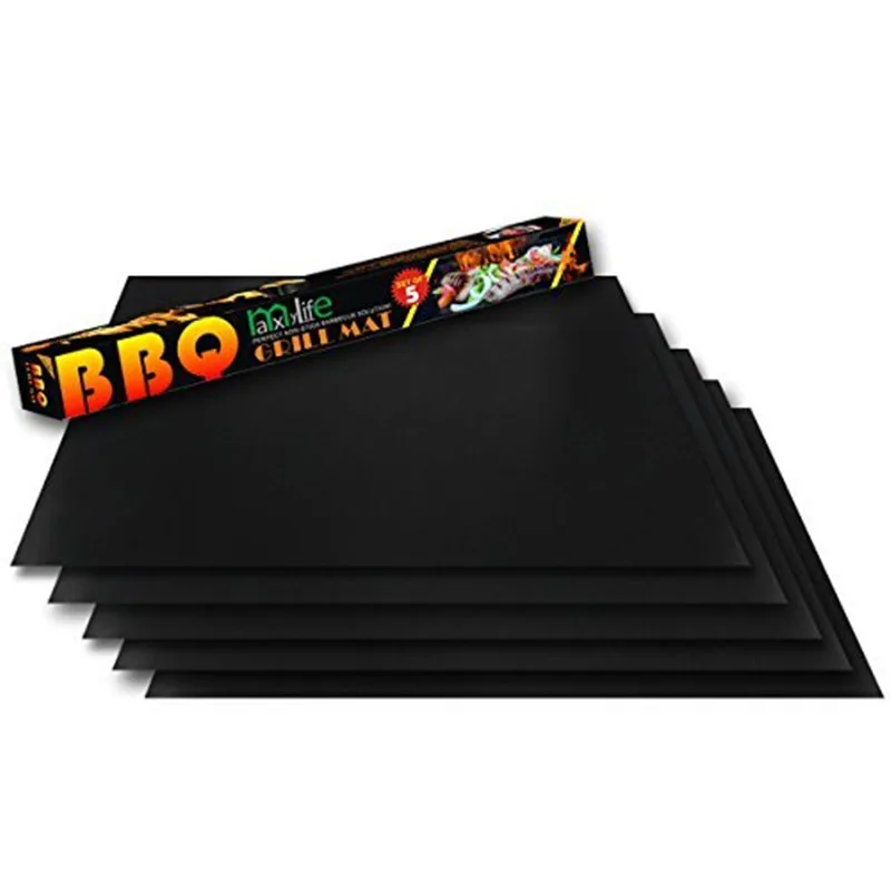 

Hot Sales Easy Clean Non-stick BBQ Grill Mat, Black, copper