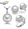 fashion Cytherea natural freshwater, 925 silver pendant ring and earrings jewelry for women