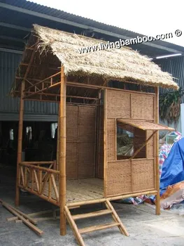 Bamboo Wall Gazebo House Simple Design For Relax Small 