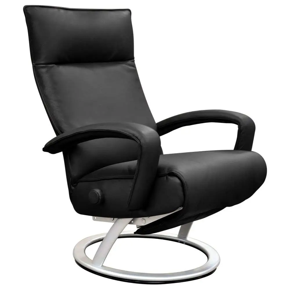 Buy Adele Recliner Chair Black Leather by Lafer Recliner Chairs in